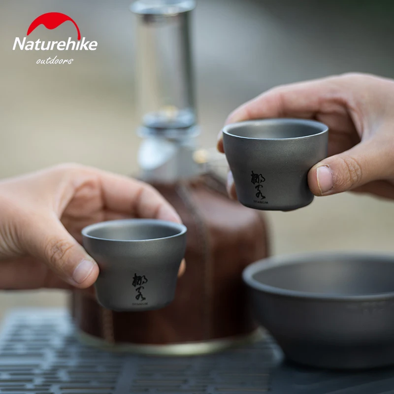 Портативная посуда для пикника на открытом воздухе Naturehike титановый двухслойный