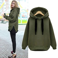 women thicken casual hoodies autumn winter loose warm pullover hooded long sleeve tops female youth korea japan hoody coat