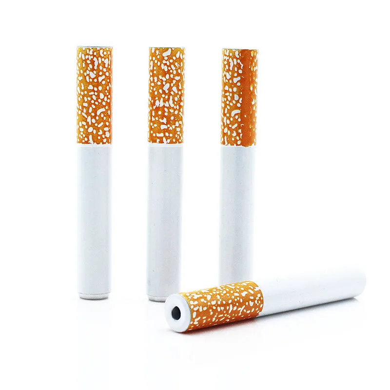 1 шт. портативный мини в виде сигареты металлическая курительная трубка