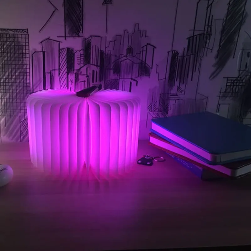 Продажа Светодиодный светильник для книги, перезаряжаемый через Usb чехол из ПУ, портативный складной Ночной светильник, креативный домашний декор, 4... Цена Светодиодный светильник для книги, перезаряжаемый через Usb чехол из ПУ, портативный складной Ночной светильник, креативный домашний декор, 4...