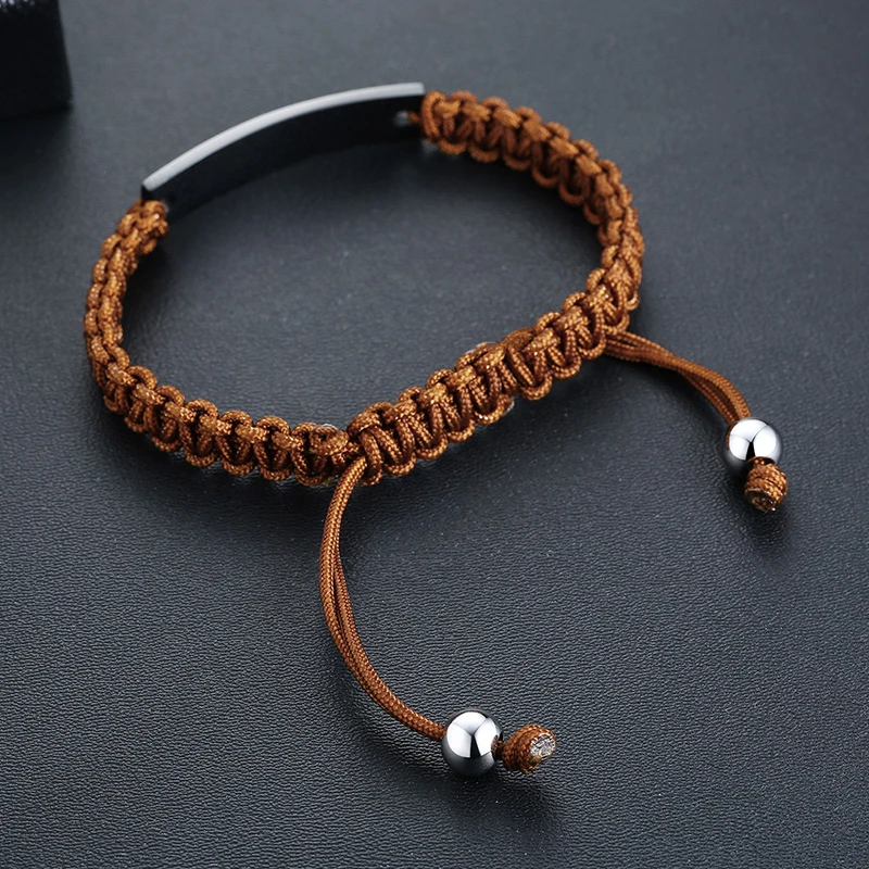 Женские и мужские браслеты на заказ плетеные сделай сам с гравировкой