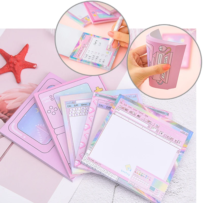 N Times Computer Game Model Paper Memo Pad Bookmark Stationery Pink Sticky Notepad Gift |