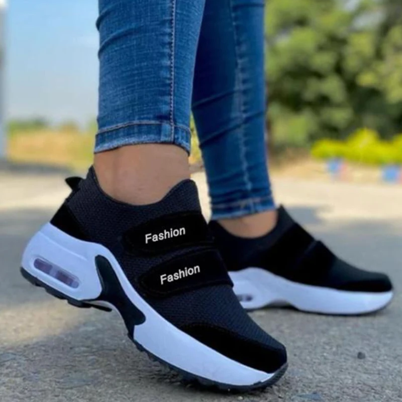 

New Women Sneakers Wedge Sports Shoes Women Vulcanized Shoes Casual Platform Ladies Sneakers Velcro light Zapatillas Mujer Shoes