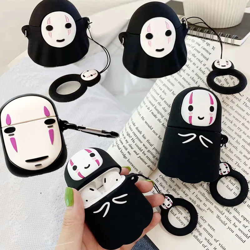 Чехол для Apple AirPods 3D Милые кавайные аниме мультфильмы Безликий человек без лица