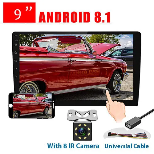 9 and 8 IR Podofo 9/10. " 2 din Android автомобильный Радио мультимедийный плеер 2 Din универсальное видео MP5 плеер Авто Стерео gps Bluetooth wifi Аудио - Цвет: 9 and 8 IR