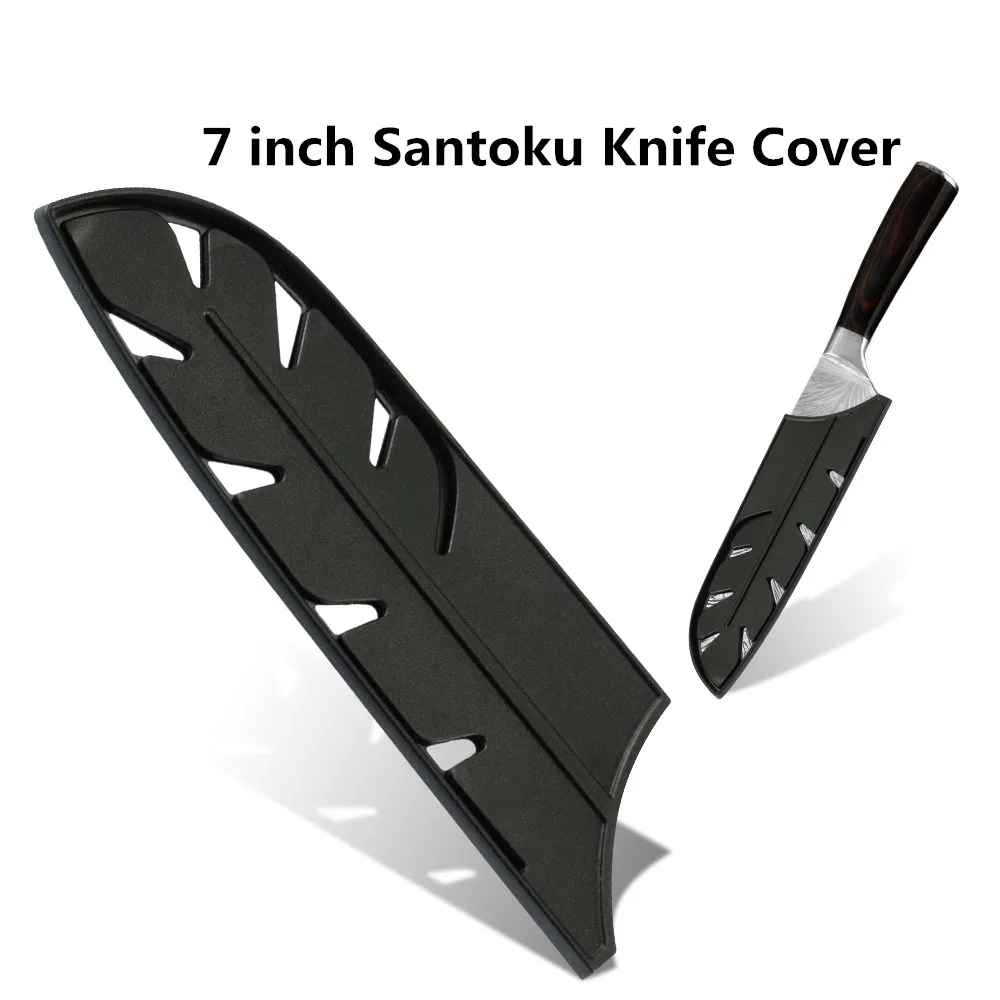 Big Santoku Cover Чехлы для ножей универсальный нож из дамасской стали Sheathe Edge Guards BPA-Free нежный на защитные кухонные лезвия для ножей - Цвет: Big Santoku Cover