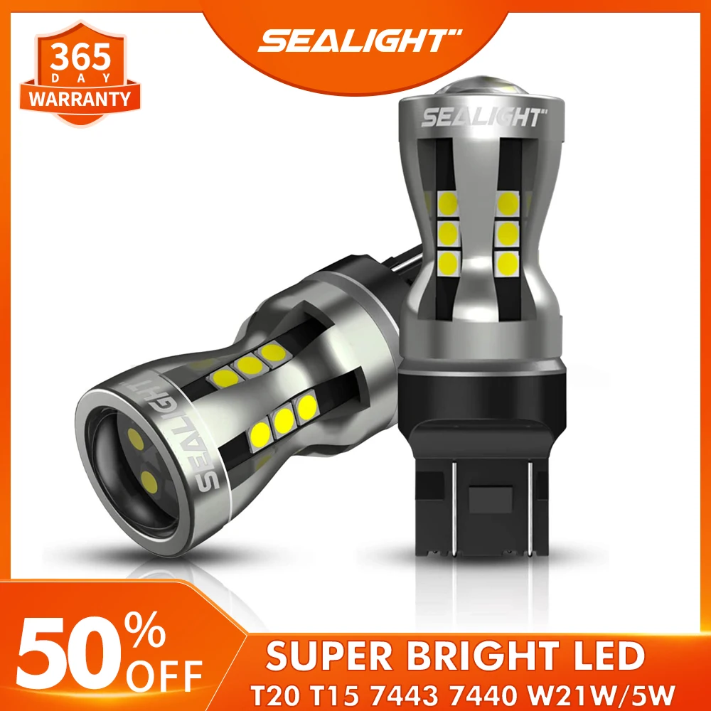 

Светодиодные лампы SEALIGHT T15 светодиодный-7440 T20 992 7443 7444 6000K 3000 LM, 2 шт.