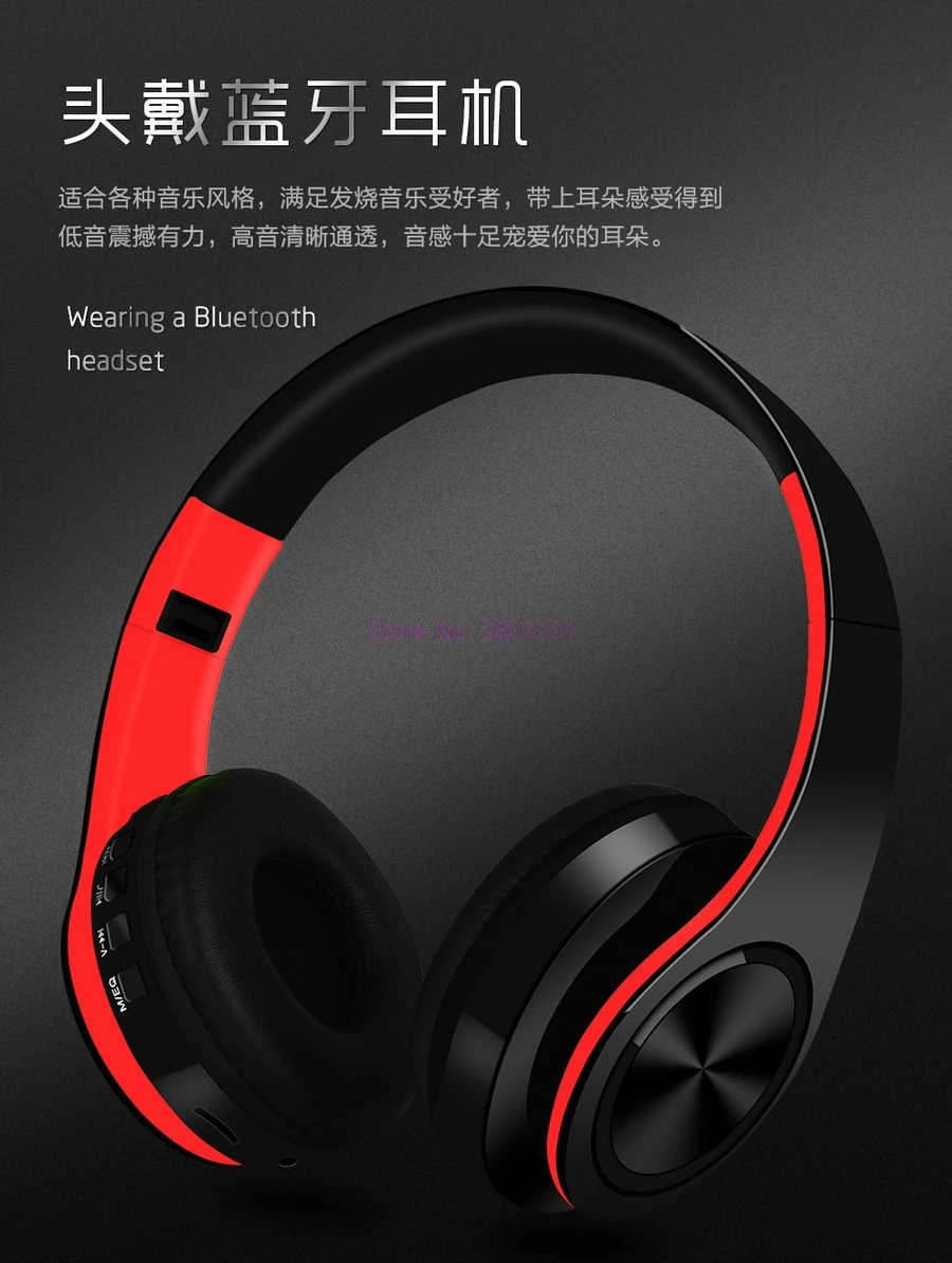 10 шт. наушники Bluetooth гарнитура Беспроводной стерео складные спортивные микрофон