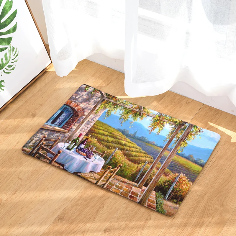 Винтажный декоративный коврик для входной двери в деревенском стиле абсорбент