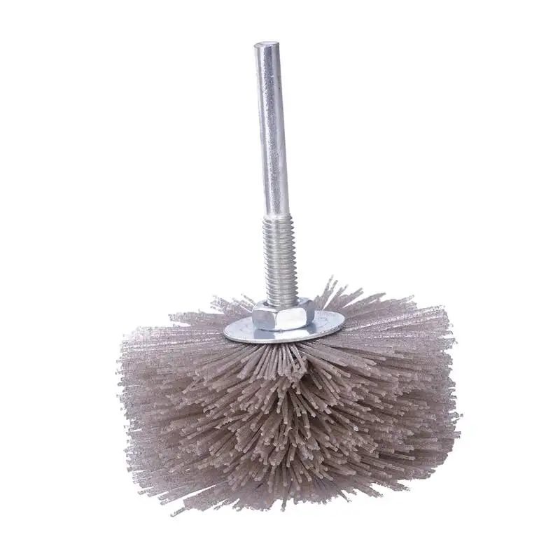 Promotion! 4 pieces(P120 P180 P240 P320) 85 x 35 6mm Drill Abrasive Wire Grinding Wheel Nylon Bristle Polishing Brush for Wood |