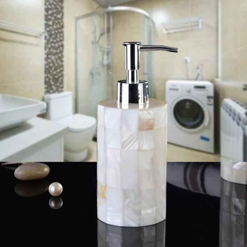 WSHYUFEI Luxury Shell Bathroom Set-Wedding Gift-Bathroom Five-piece Set with Tray-Toothbrush Holder-Home Decoration | Дом и сад