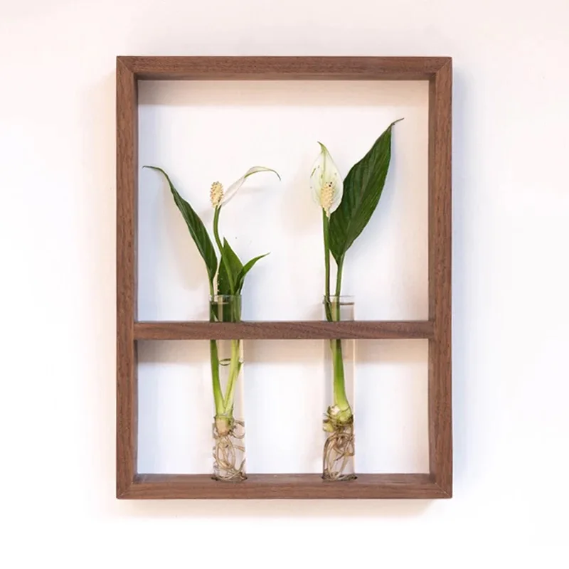 Декоративная картина в рамке для растений гидропоники японском стиле с простыми