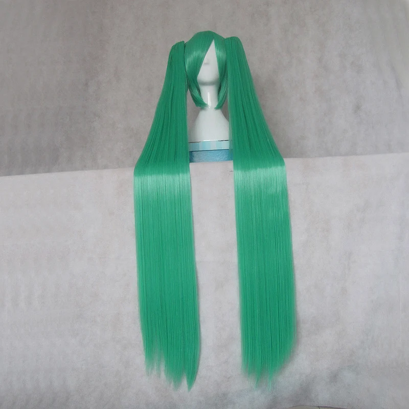 Парик для косплея Vocaloid MIKU Green Dam Girl высокотемпературные волосы из зеленых длинных