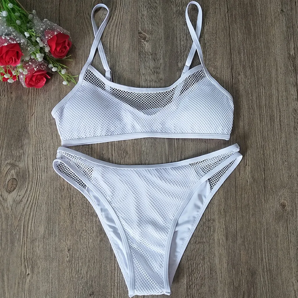 KANCOOLD купальник Для женщин сексуальная из однотонного маркизета в Разделение