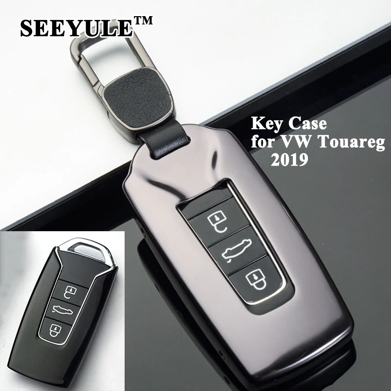 

Новинка, чехол для автомобильного ключа SEEYULE из алюминиевого сплава, чехол для ключа, протектор, Стайлинг, автомобильные аксессуары для VW ...
