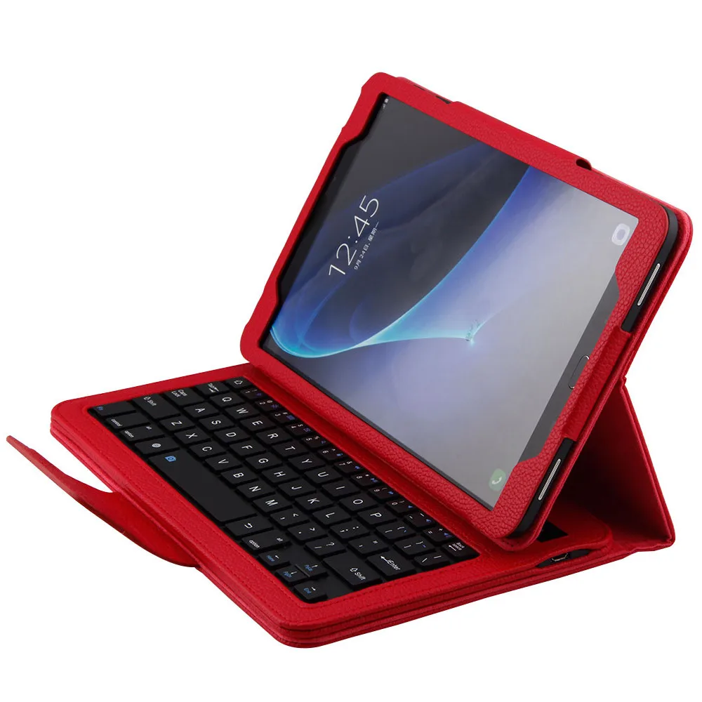 Bluetooth клавиатура чехол для Samsung Galaxy Tab A 10,1 T580 Funda+ пленка+ ручка клавиатура мини беспроводной