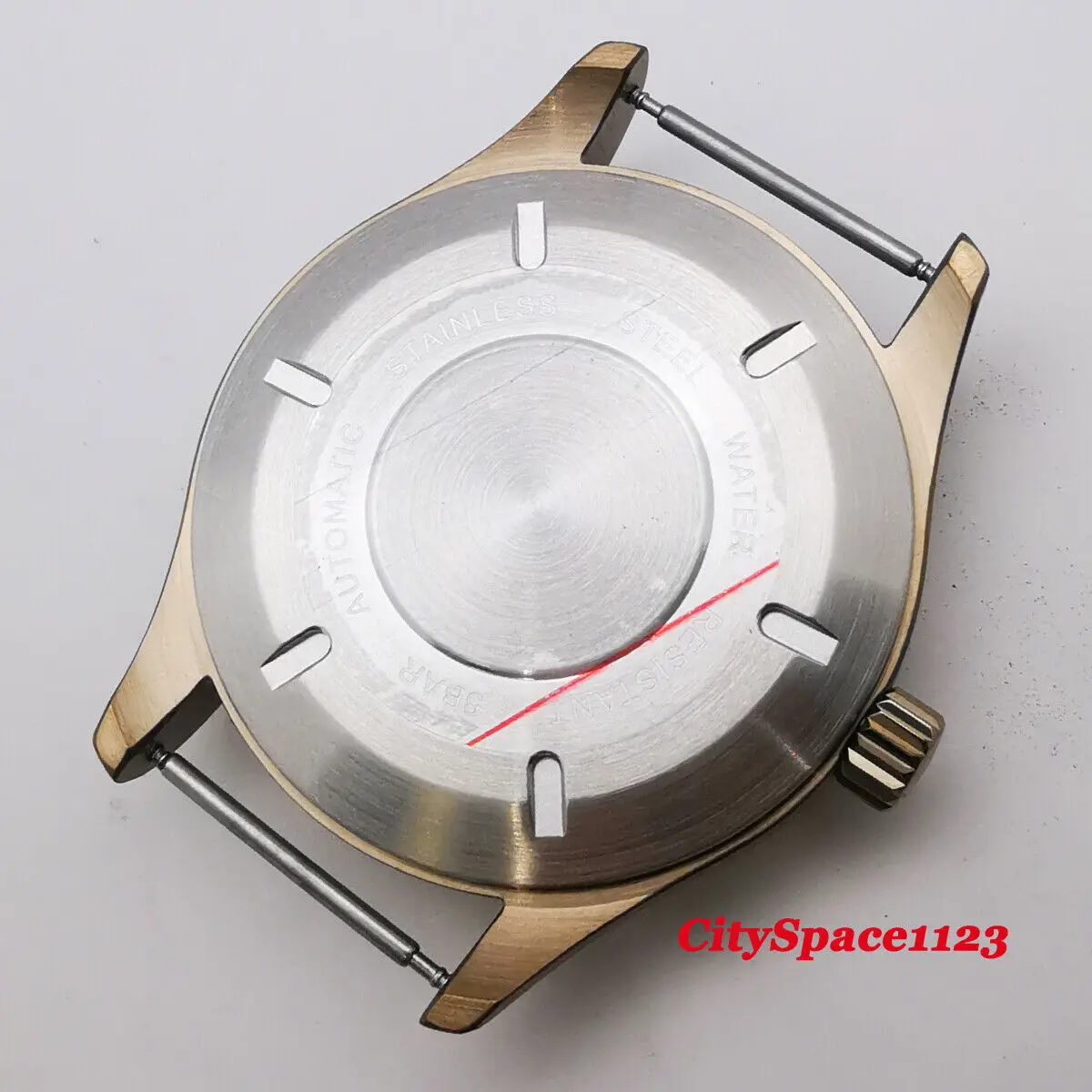 

Men's 40mm Khaki Coated Watch Case Sterile Dial Hands Fit NH35A NH36 Automatic Movement Luminous Waterproof