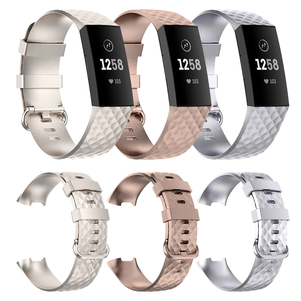 Силиконовый ремешок из ТПУ для Fitbit charge 4/SE Сменные аксессуары браслет 3 charge4