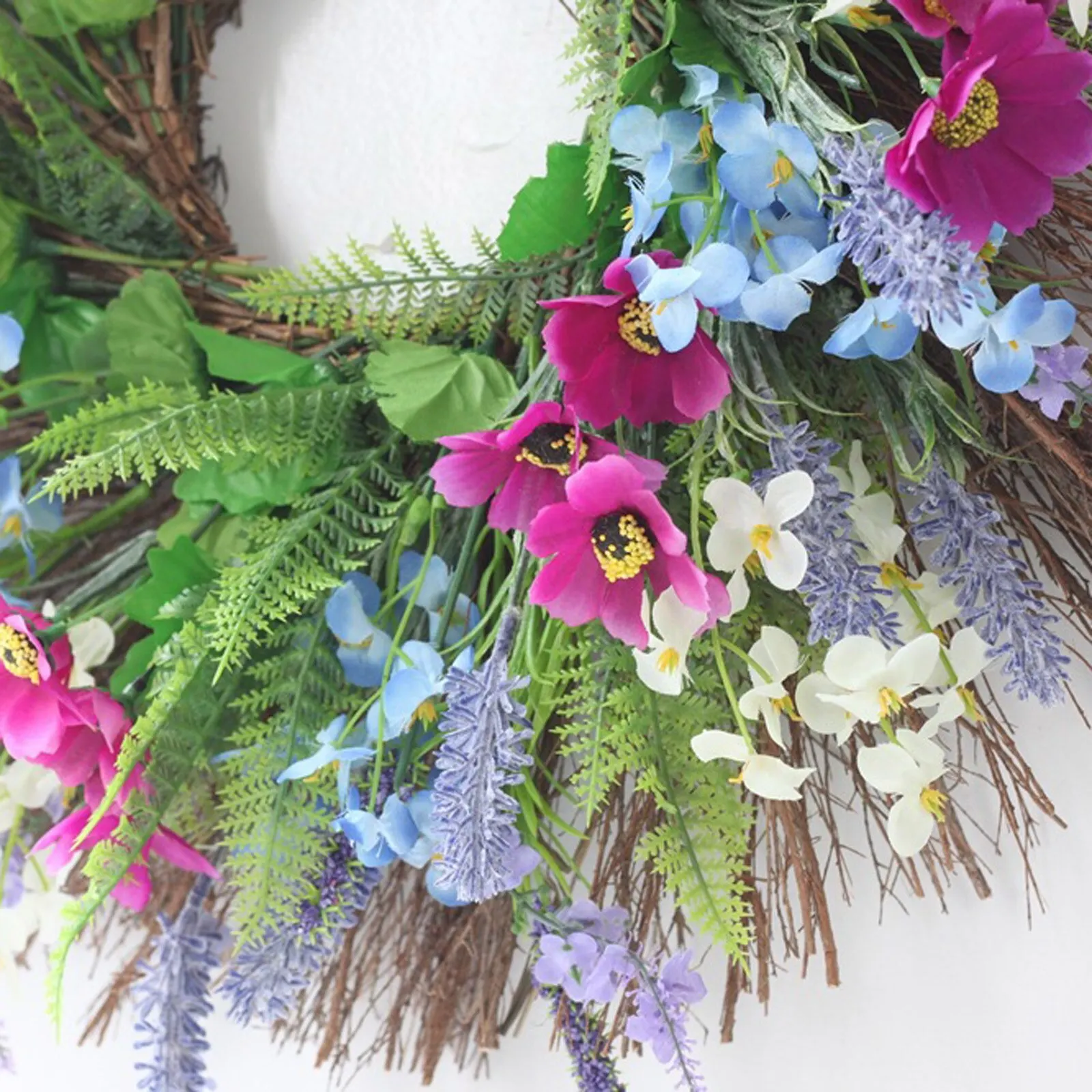 Искусственная Гирлянда для дома венок лаванды входной двери настенный висячий