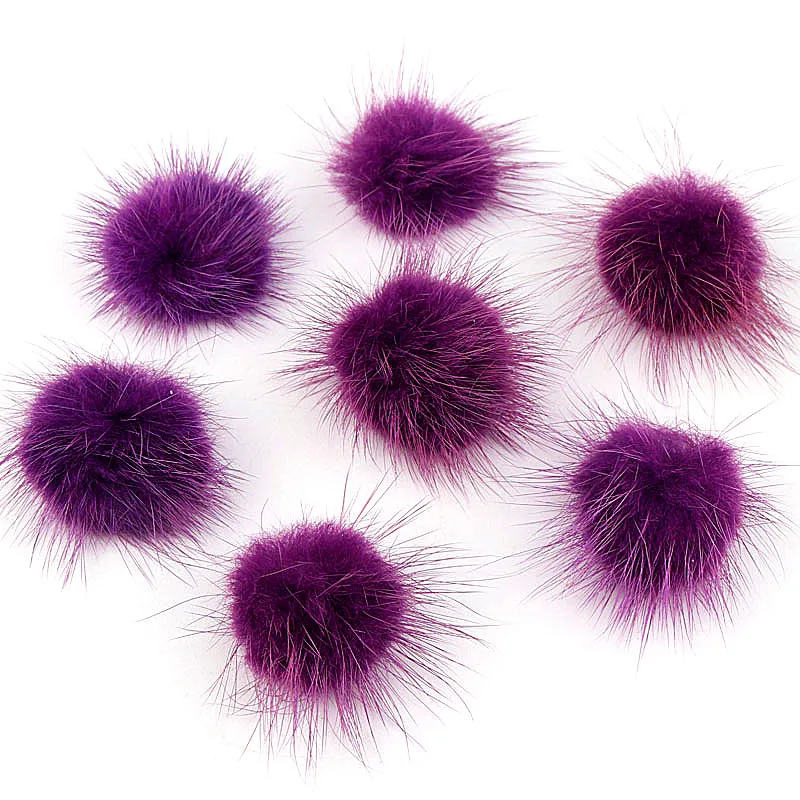 Шарик-помпон из меха норки 3 см 10 шт. | Дом и сад