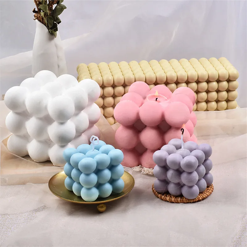 Big Bubble Silicone Mold 3D Large Mould Making Concrete Jumbo Pyramid Rubik Round Ball Baking Chocolate DIY 2021 New | Дом и сад