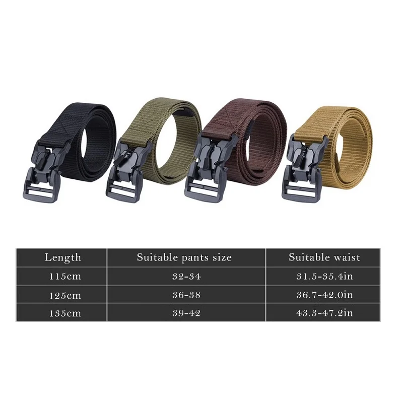 

Army Tactical Nylon Belt Military Metal Buckle Men Women Police Airsoft Adjustable Heavy Duty Hunting Waist Strap