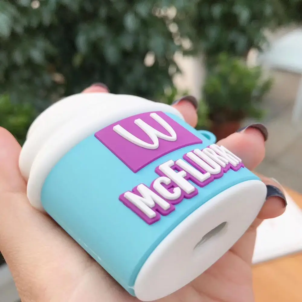 Роскошный милый 3D Lce Cream McFlurry Забавный силиконовый мягкий чехол для гарнитуры Apple