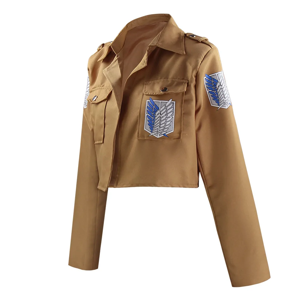 

Men Women Attack on Titan Jacket Scarf Shirt Cosplay Shingeki no Kyojin Jacket Coat Japanese Anime Costume
