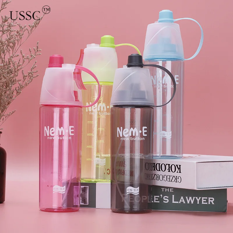 Пластиковая бутылка с распылителем USSC для воды спортивный чайник на открытом