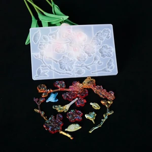 Прозрачная силиконовая форма Магнолия силиконовые формы в виде цветка для DIY кристальная эпоксидная Ручная работа ожерелье подвеска