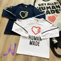 human made pullovers men women high quality round neck love printing loose long sleeved t shirt