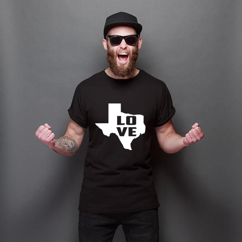 

Love America Simple Style Comfortable Tee Shirt Crew Neck Fitted Tee-Shirt Fashion Printing Tops Boyfriend Gift