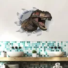 DIY 3D Динозавр кошки Туалет стикер s отверстие вид Водонепроницаемый Ванная комната Ванна украшения животные виниловые наклейки переключатель Стикеры плакаты