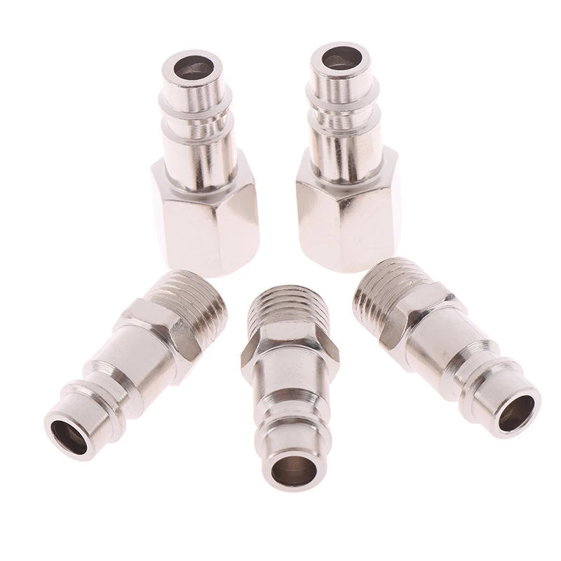 5 шт. 1/4 &quotBSP Femal/мужской воздушный шланг компрессорные соединители Серебристые