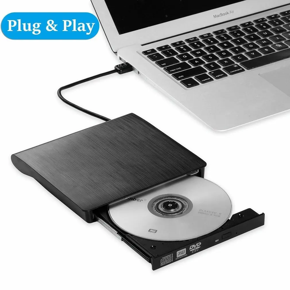 USB 3.0 External DVD/CD/ VCD Burner High Speed Slim DVD Drive DVD-ROW CD-RW |