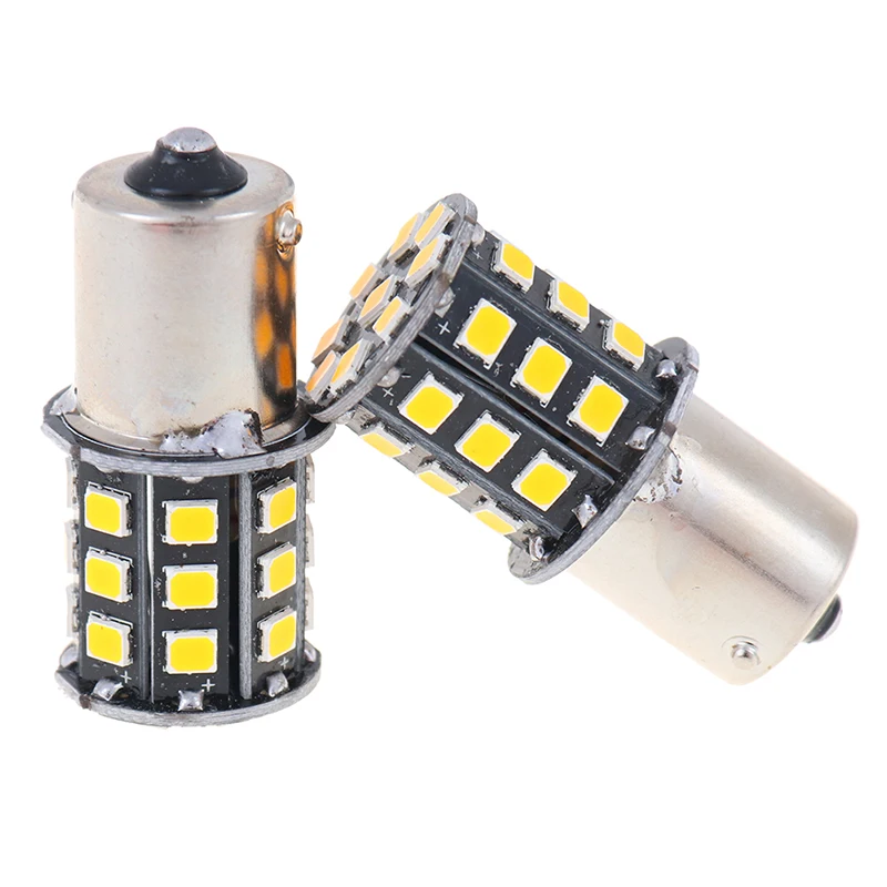 

2pcs BAU15S 7507 PY21W 1156PY High Power Amber Yellow 33 SMD 2835 LED Bulb For Front Turn Signal Lights Direction Indicator Lamp