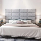 Противоударное изголовье кровати, современный декор для спальни, Самоклеящиеся 3D обои, украшения для передних панелей