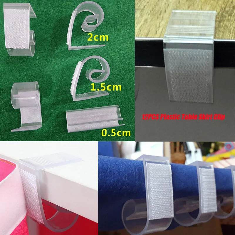 Table Skirt Clip TPFOCUS 5 слоев волнистые сплайсированные шифоновая юбка для стола для свадьбы, дня рождения, украшения - Цвет: Table Skirt Clip