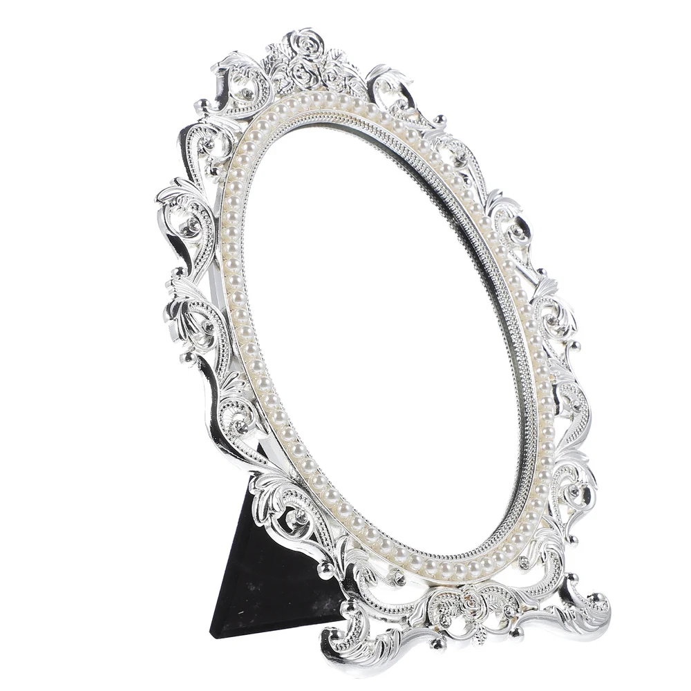 

Desktop Makeup Mirror Personalized Pearl Mirror Home Elegant Cosmetic Mirror