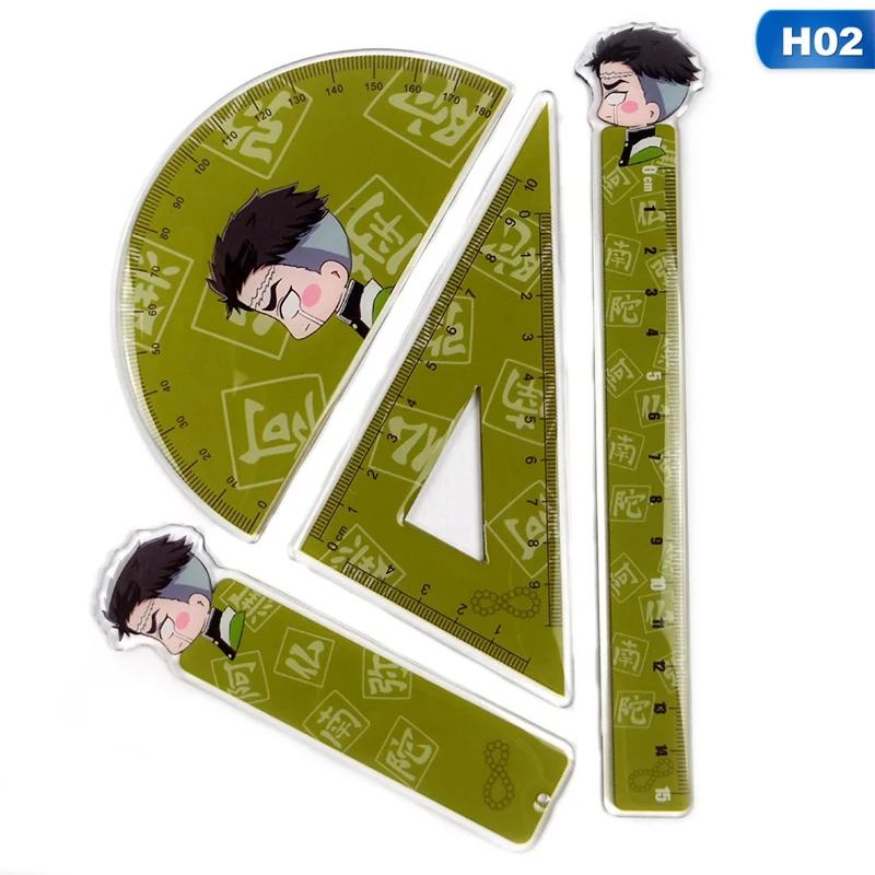 

4Pcs/Set Demon Slayer Cartoon Figure Rulers Amine Tanjirou Nezuko Zenitsu Inosuke Fans Collection