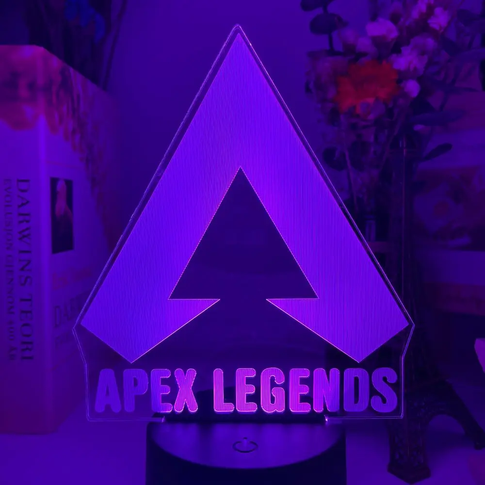 3d ночник Apex Legends с логотипом светодиодный светильник меняющий цвет игровой