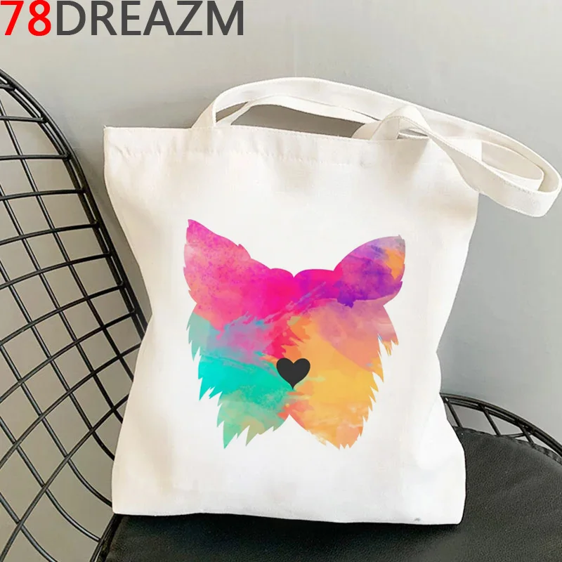 

Bull Terrier shopping bag recycle bag bolso shopping reusable bolsa bag string cloth sac toile