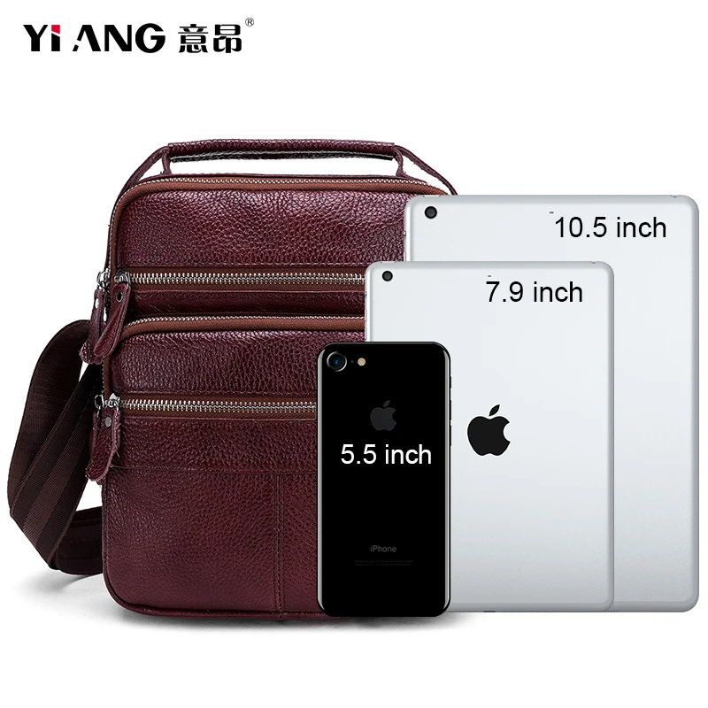 Сумка-мессенджер YIANG мужская из натуральной кожи модный саквояж кросс-боди с