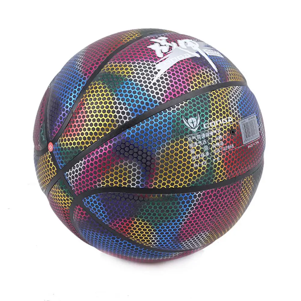 Светящийся уличный резиновый баскетбольный мяч из ПУ резины люминесцентный