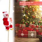 Электрическая игрушка Санта-Клаус, подъем по лестнице, цепочка из бусин, Рождественская кукла для пожилых с музыкой, скалолазание, креативные детские подарки, Рождественский Декор