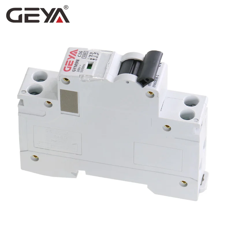Миниатюрные автоматические выключатели GEYA GYM9N 1P + N MCB 6A 10A 16A 20A 25A 32A 40A 220V Curve B C