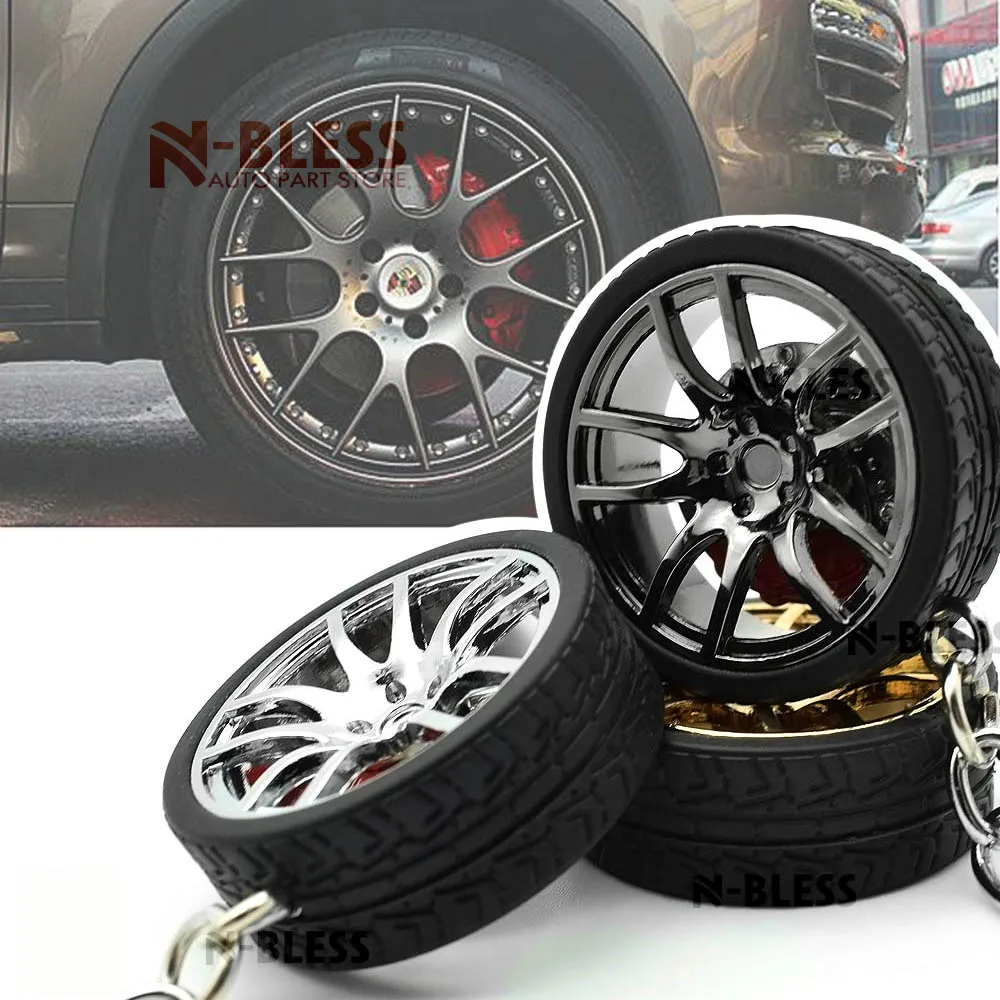 Автомобильный брелок для ключей с колесным ободом из сплава автомобильный