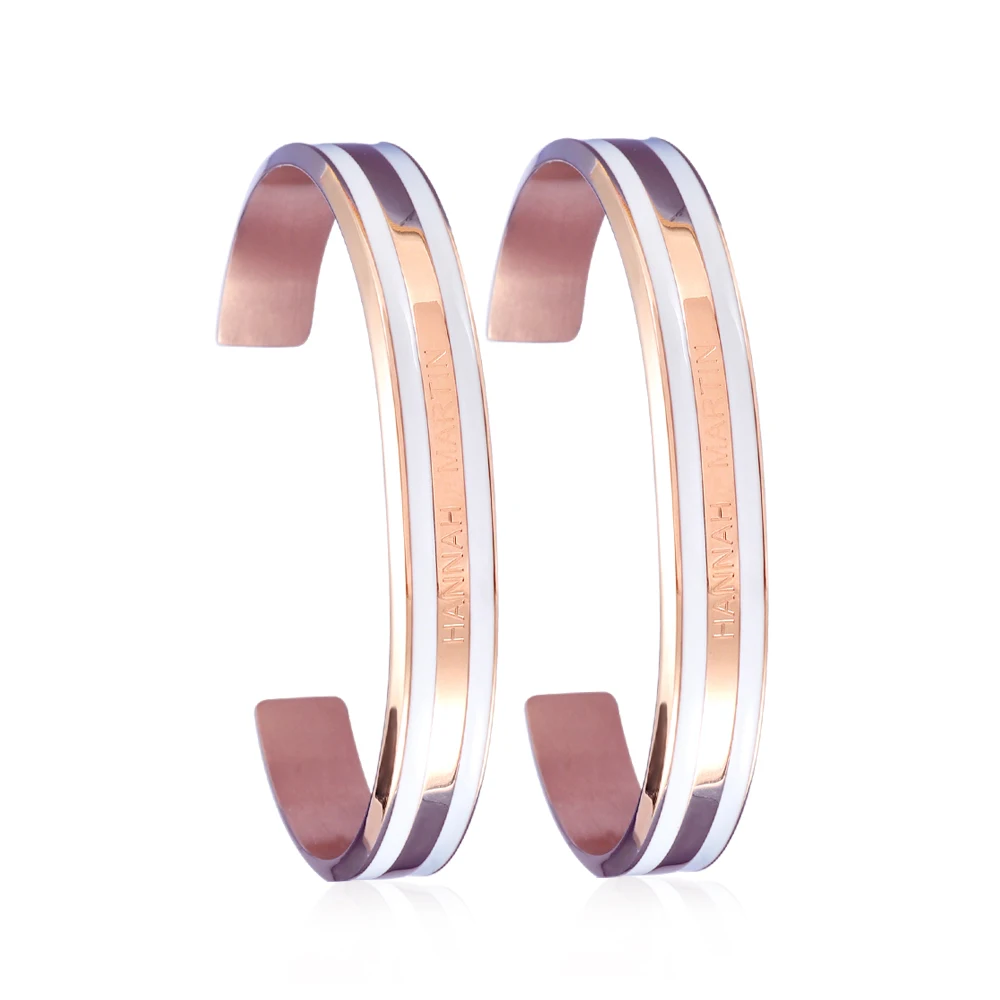 Женский браслет Hannah Martin брендовый модный из нержавеющей стали круглый женские