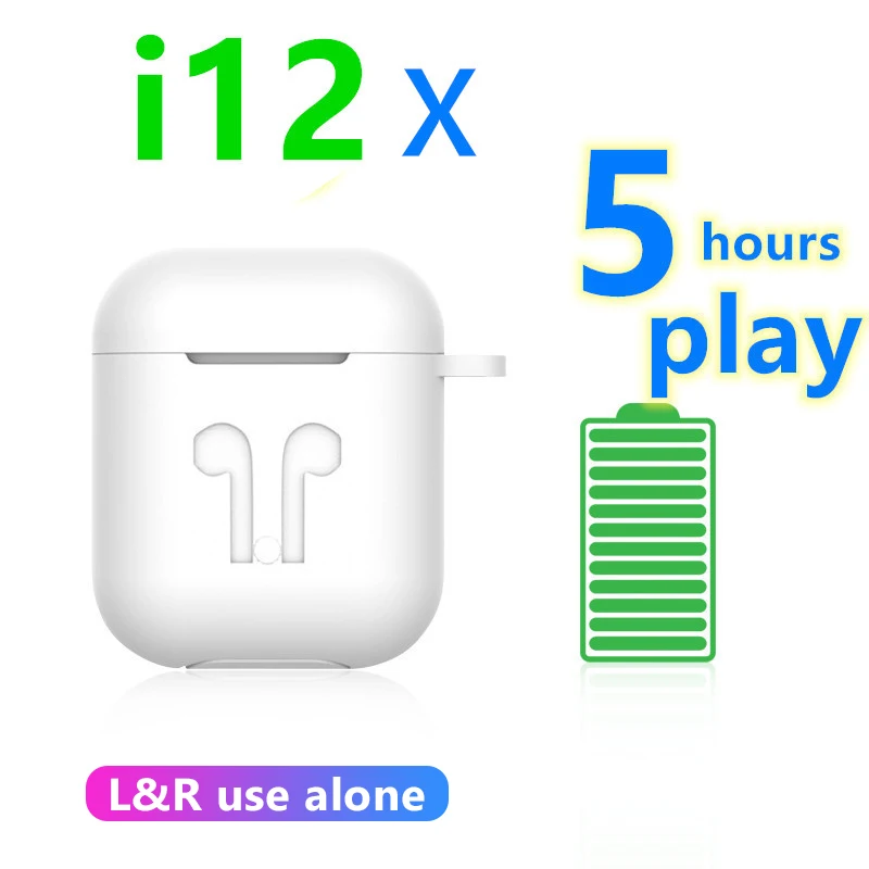 I12 X 1:1 TWS 5 часов Мощность i12X i12 TWS Беспроводной наушники Bluetooth PK i30 i20 наушники 6D бас наушники i10 i11 i12 i9s