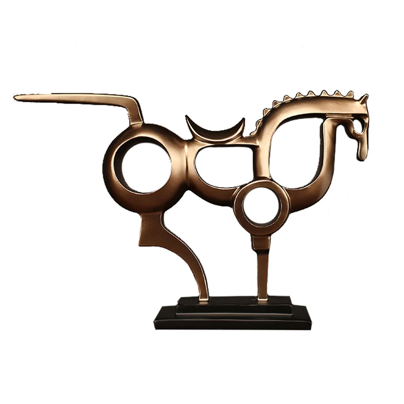 Абстрактная бегущая лошадь антикварные миниатюрные модели украшения для дома